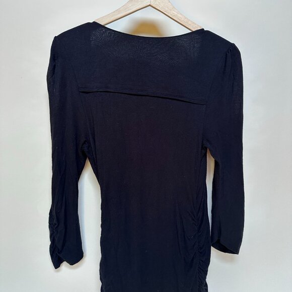 Anthropologie Vanessa Virginia Lena Black Faux Wrap Dress Size S - Picture 5 of 8